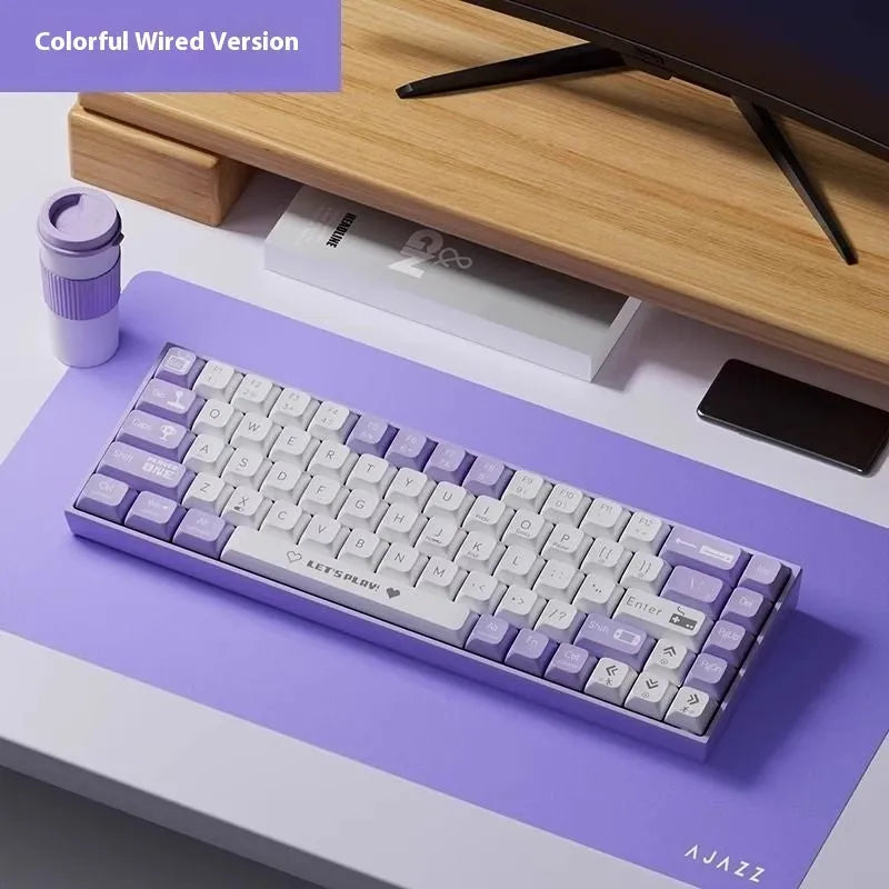 AJAZZ AK680 mechanical gaming keyboard in red and white colour scheme with compact design