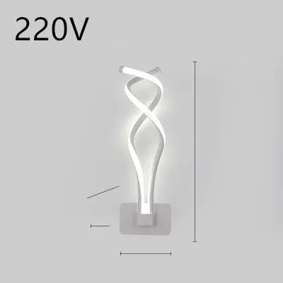 Minimalist Nordic-style LED wall lamp mounted on a wall, shown in a black finish with a soft glow.