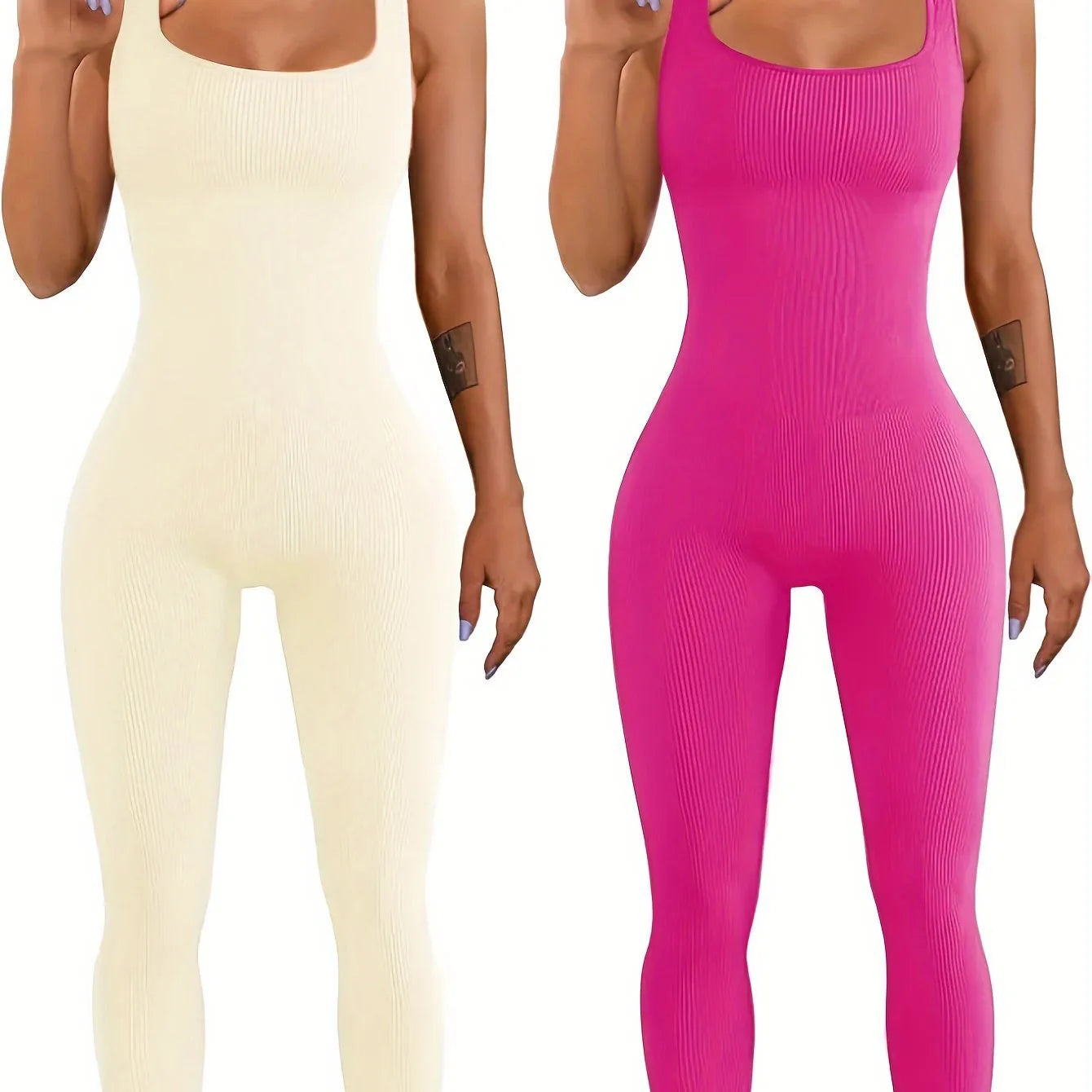 Women's spandex suspender tank top tights with long sleeves and button details
