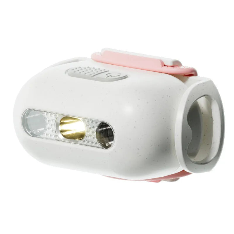 Pet luminous collar with hanging ring in one of four colour patterns: fresh pink, delicate grey, cure green or caramel mocha