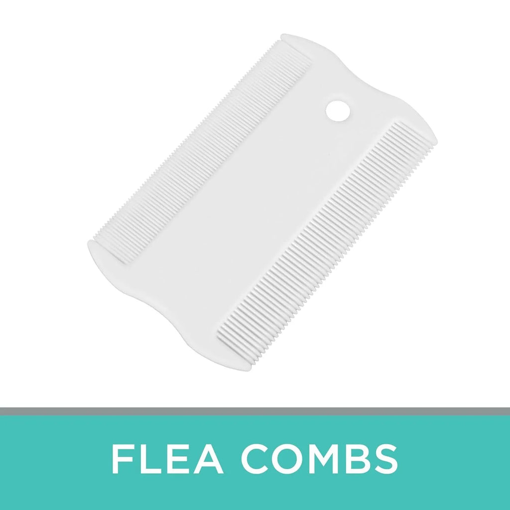 Double-sided plastic flea comb for pets with dense teeth, 0.85 cm by 5 cm