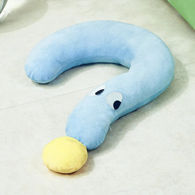 Blue rectangular pet cushion measuring 62cm by 39cm on a floor.