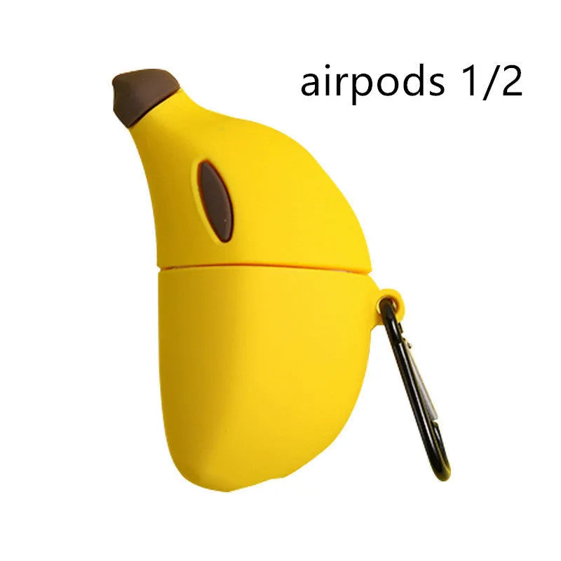 Yellow silicone protective case for AirPods Pro and AirPods 3 wireless headphones