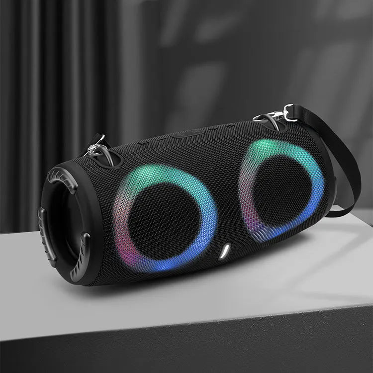 War Drum portable Bluetooth speaker with RGB coloured lights in multiple colour options