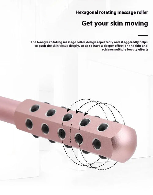 Purple germanium particles roller massage instrument for facial and eye beauty treatment