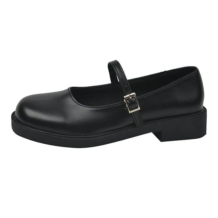 Women's solid colour flat heel loafers in red, black, or greyish black.