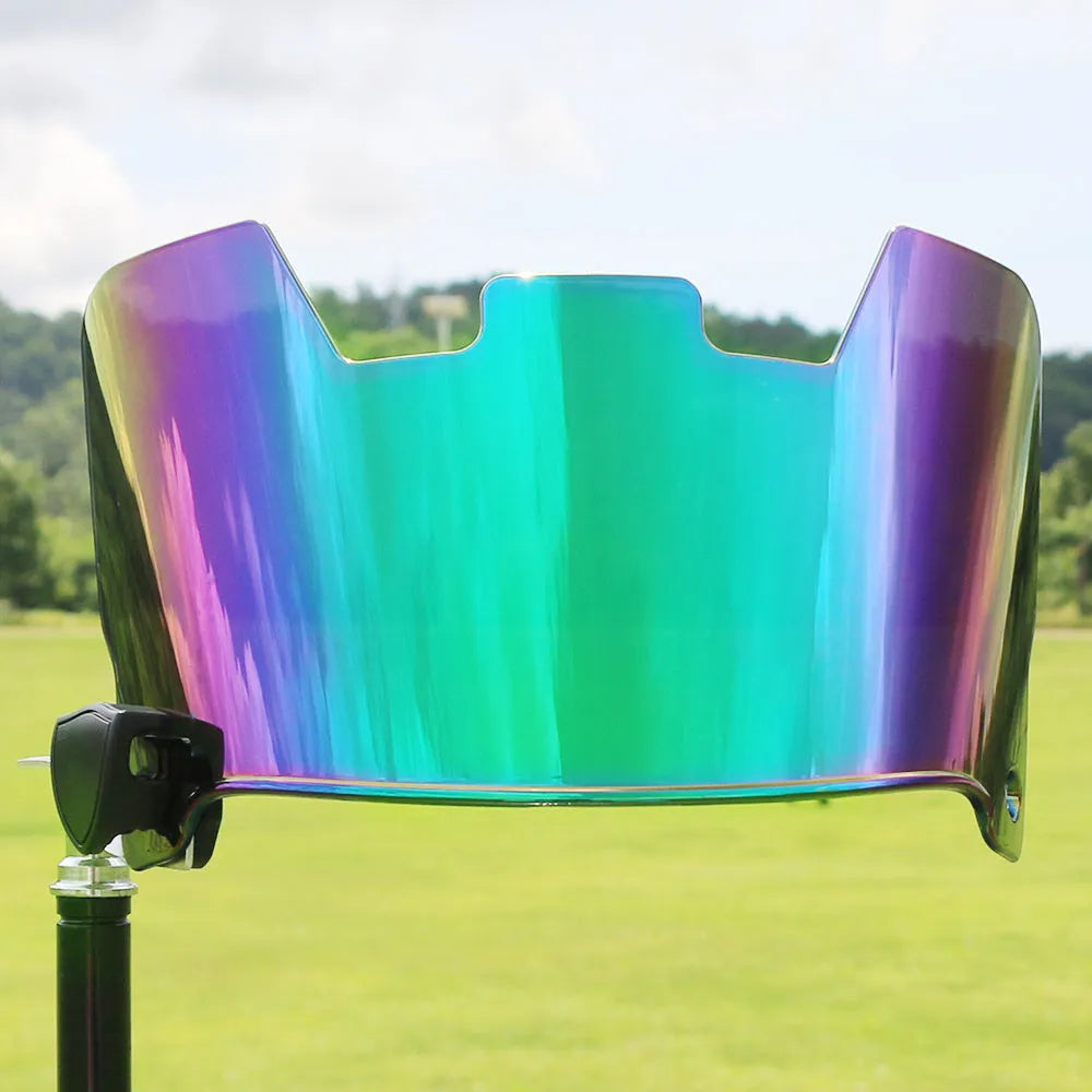 Rugby helmet goggles in multiple colours mounted on a rugby scrum cap