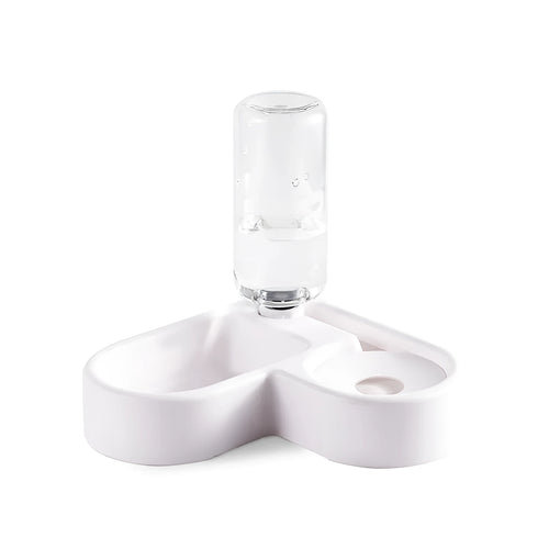 White cat water fountain with four drinking modes and filtration system for indoor pet hydration