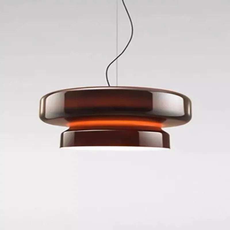 Modern glass chandelier with four colour lighting options