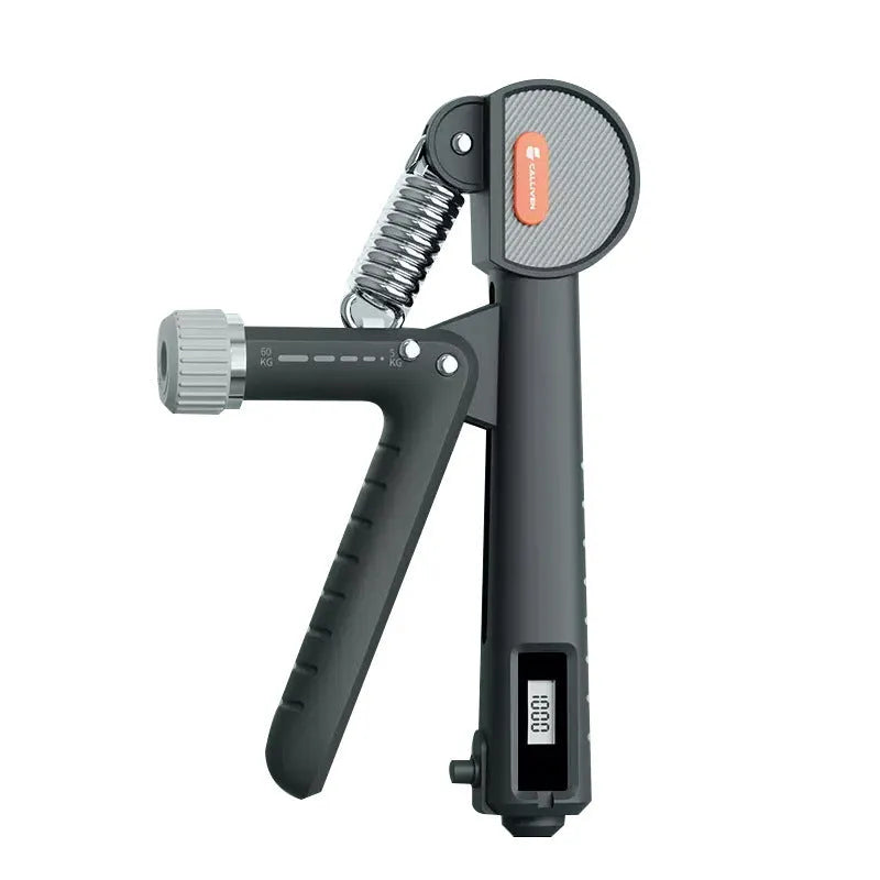 Adjustable spring grip strength trainer in ABS plastic for hand exercises