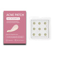 Box containing 9 round pimple patches for acne and closed comedone treatment.