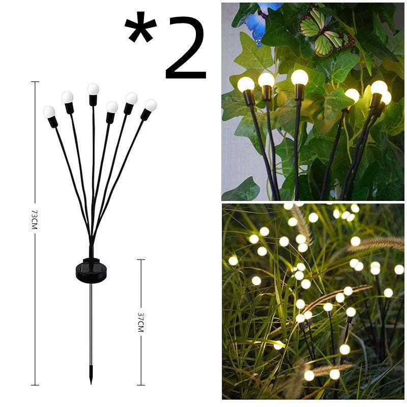 Solar-powered LED lawn light with pneumatic ground plug for automatic dusk-to-dawn garden pathway lighting