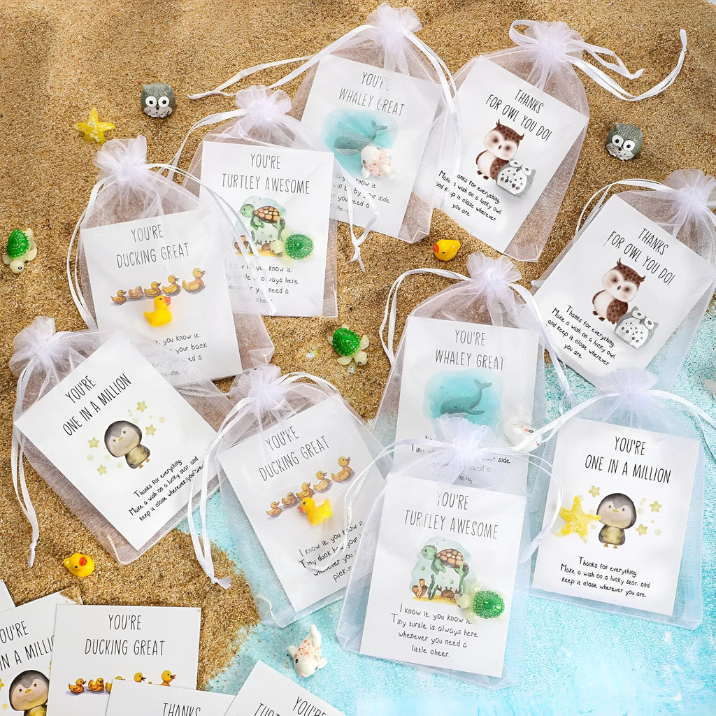 Resin motivational memo cards with inspirational quotes in pocket-sized format