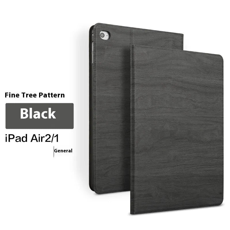 Sapphire blue imitation leather universal iPad protective cover with integrated sleep bracket stand shown open.