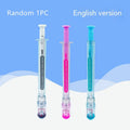 Vaccine design gel pen with syringe-styled plastic barrel and black 0.5mm refill