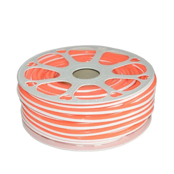 Flexible silicone neon light bar showing 8mm width and available in multiple colours on 50 metre roll