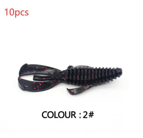 Soft plastic PVC fishing lure measuring 8cm with simulation bait design in multiple colour options