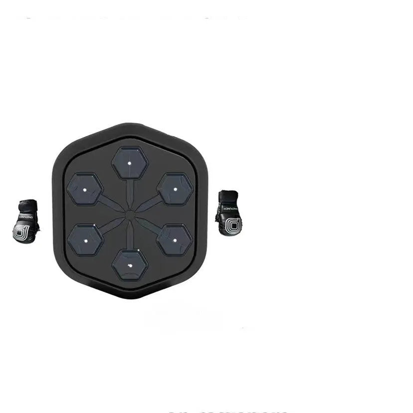 Black smart music boxing machine with Bluetooth connection and Velcro paper style design