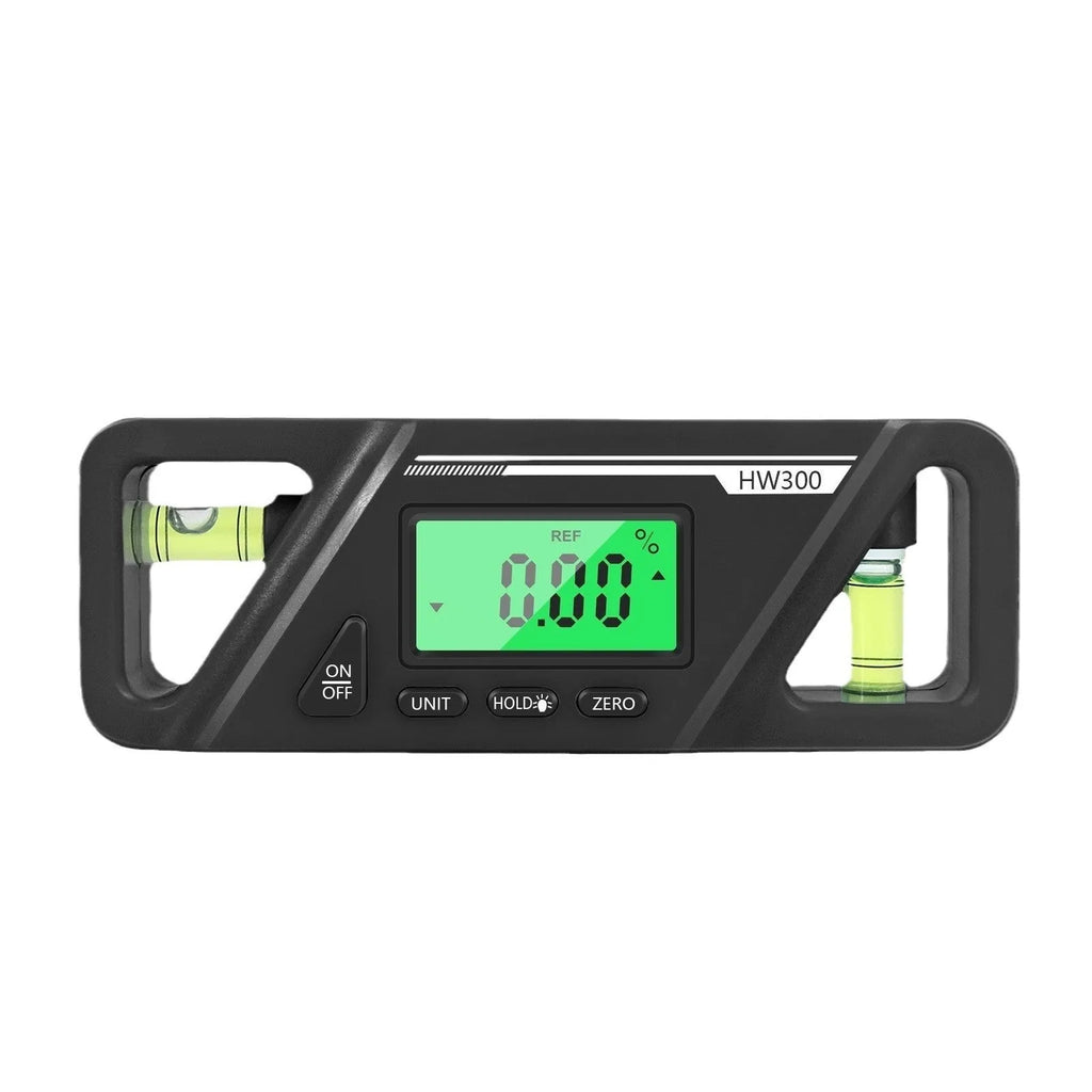 Digital display inclinometer level meter with magnetic base for precise angle measurement on metal surfaces