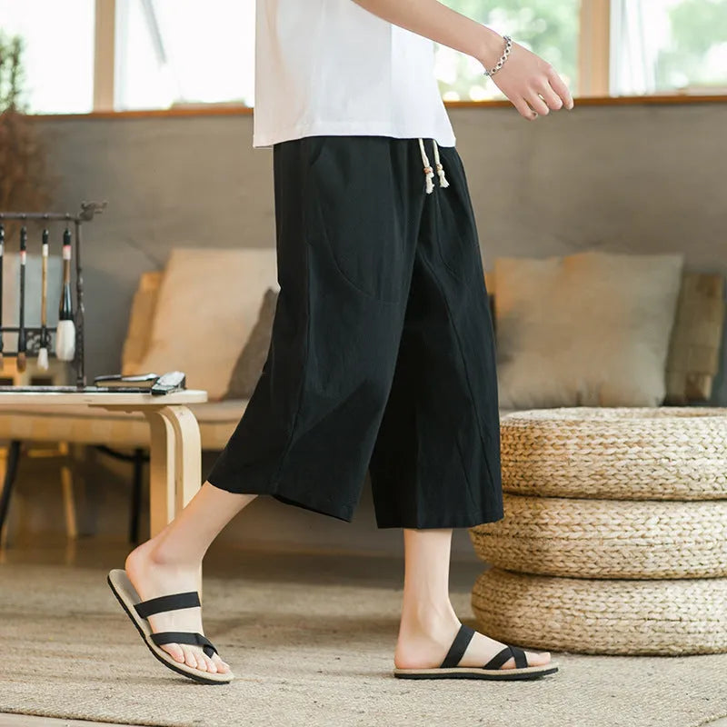 Linen plus size casual shorts in straight leg style with skinny opening at leg.