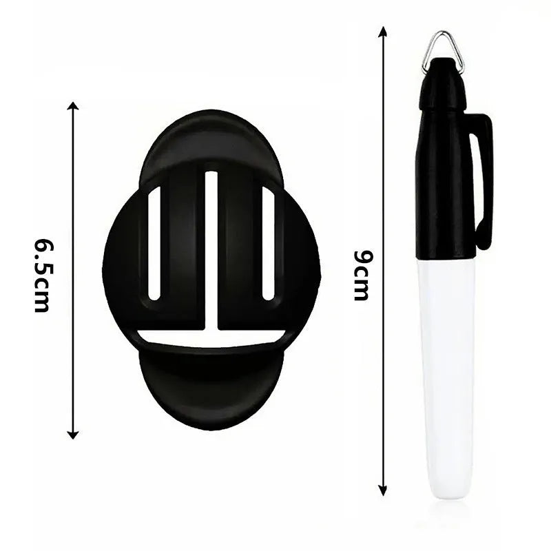 Golf scriber putter alignment tool with plastic construction and multiple marking instruments