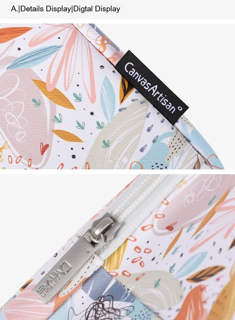 White PU leather waterproof laptop inner sleeve for 14 inch computers.