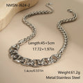 Stainless steel geometric pendant necklace with gold electroplating on regular chain