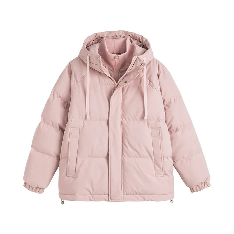 Loose winter padded coat with side pockets in six colour options