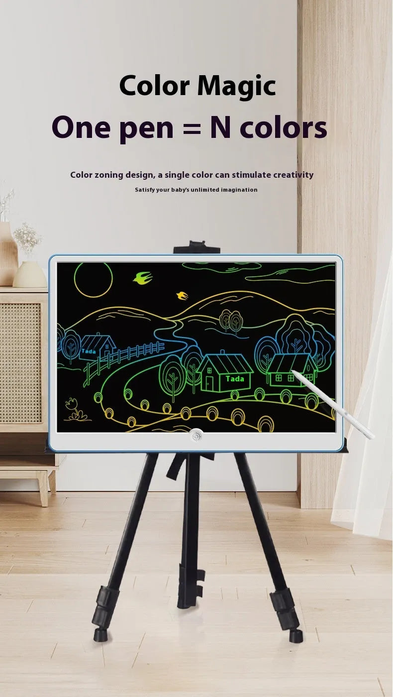 19-inch LCD children's drawing board in blue and white or pink and white colours with integrated stylus