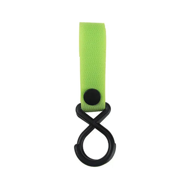 Nylon luggage velcro hook shown in multiple colour options including red, blue, green, and yellow variants