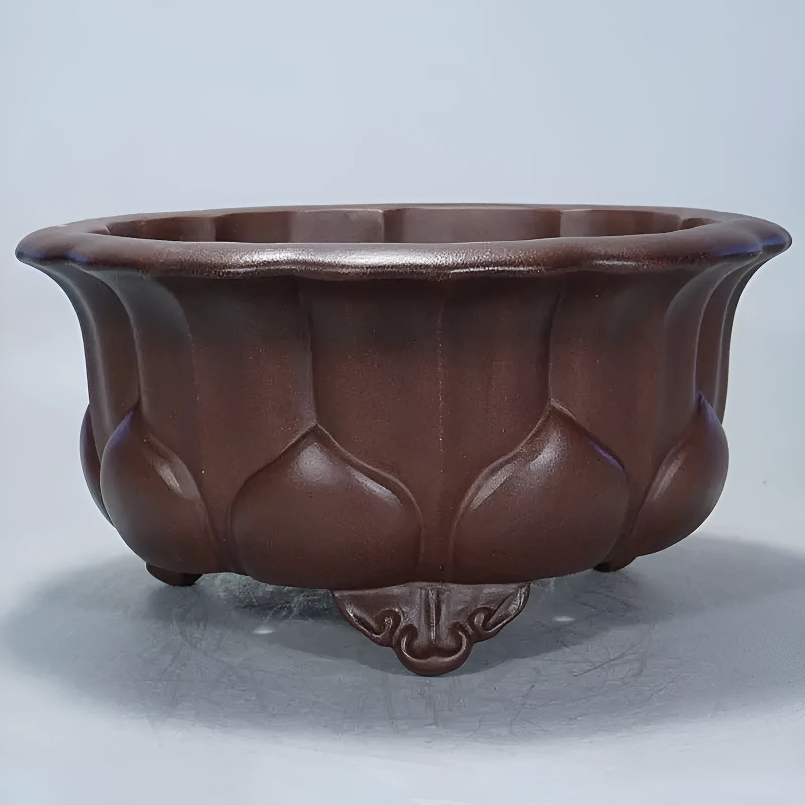 Purple sand bonsai flowerpot Chinese classical style 37x37x20cm rectangular planter