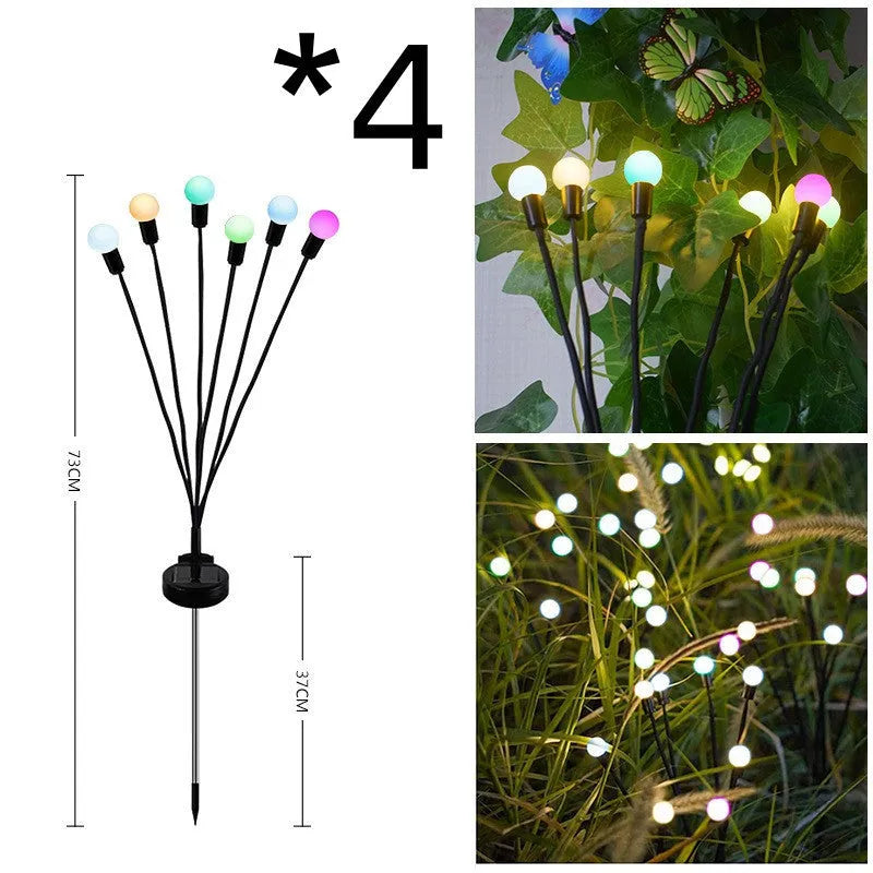 Solar-powered LED lawn light with pneumatic ground plug for automatic dusk-to-dawn garden pathway lighting