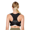 Black anti-humpback posture correction belt for back and shoulder alignment support