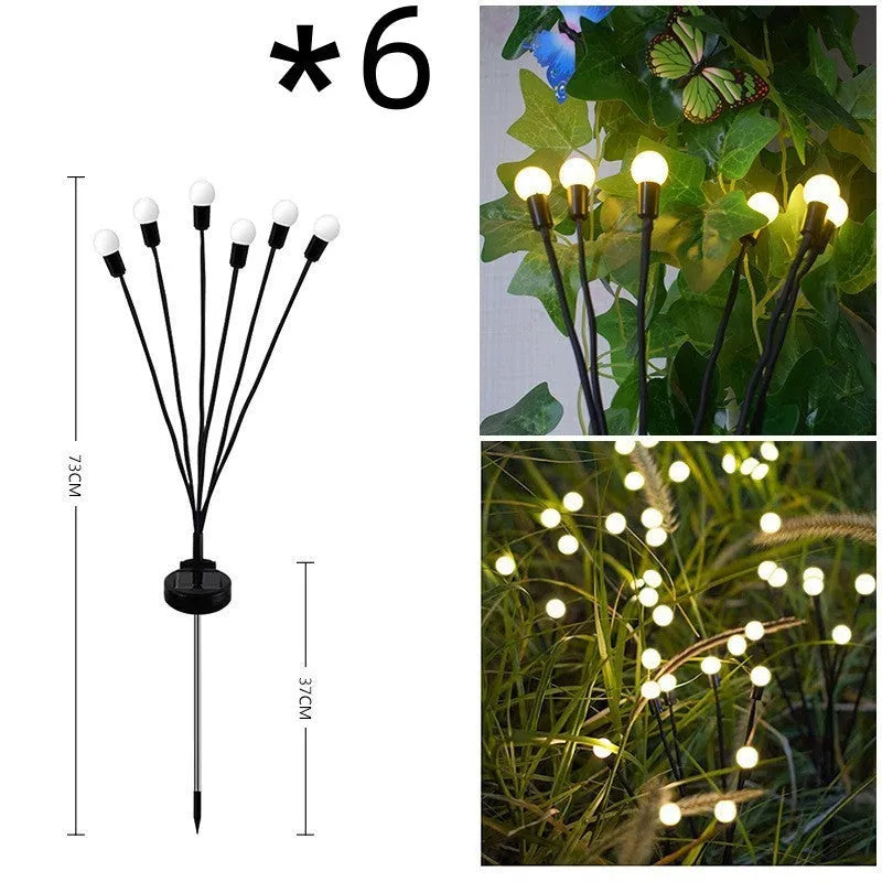 Solar-powered LED lawn light with pneumatic ground plug for automatic dusk-to-dawn garden pathway lighting