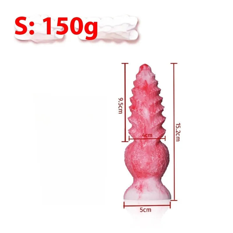 Pink platinum silicone shaped penis masturbation device for women