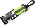 Fluorescent green safety gloves clip with metal buckle and reflective elements for industrial use