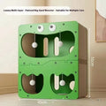Double layer cat scratching board with integrated nest in cute owl, cat head, or double door designs