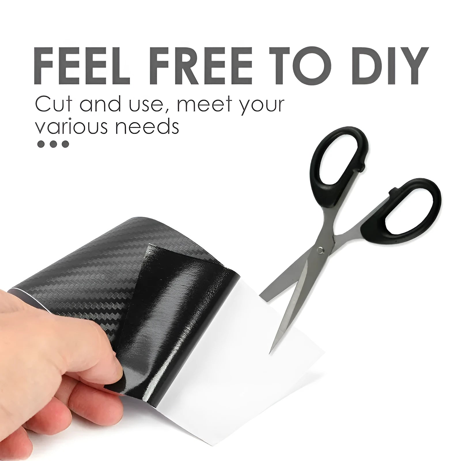Matte 3D carbon fibre protection film roll for car door sills and bumpers in multiple width options