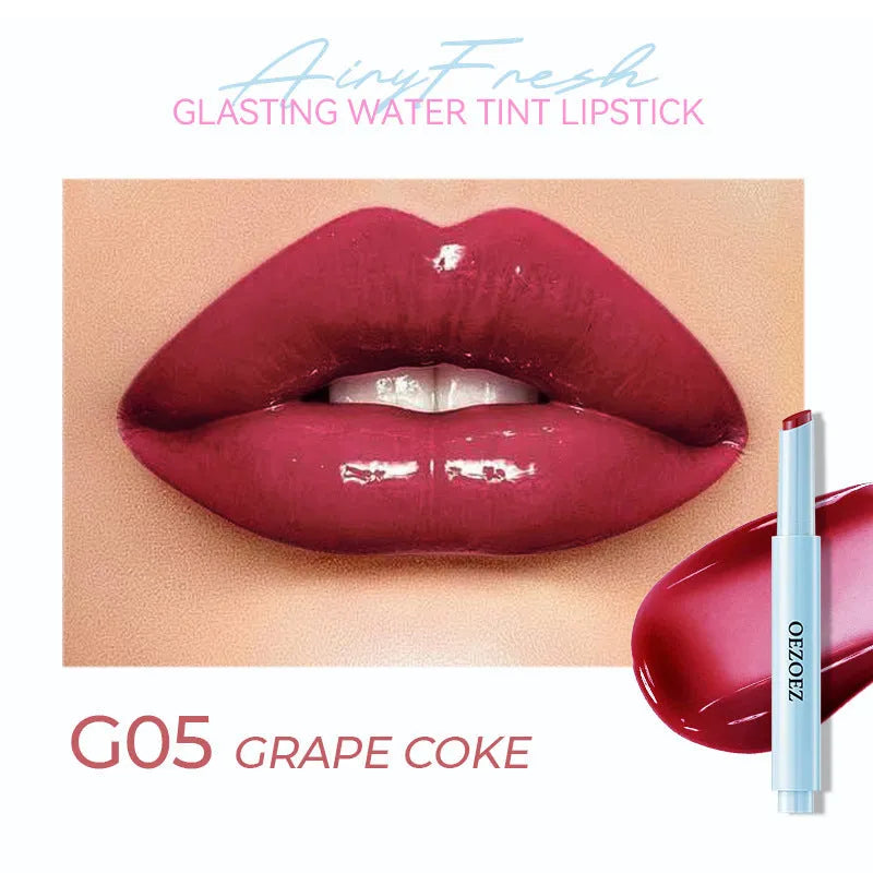 Waterproof and moisturising lipstick tube in one of six available shades.