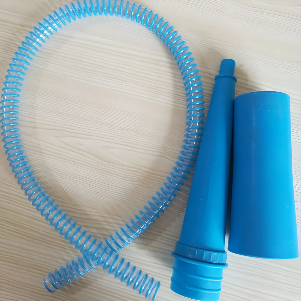 Blue vacuum cleaner suction pipe with round head, 114cm length for duct cleaning