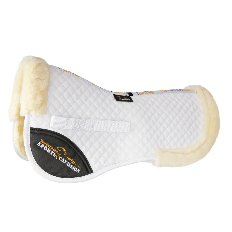 Wool riding saddle pad for waist protection in equestrian sports and cycling