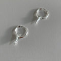 Geometric star ear clips for women with platinum electroplated finish on copper