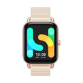 HAYLOU RS4 Plus smartwatch in black, silver, or champagne with AMOLED screen and silicone strap.