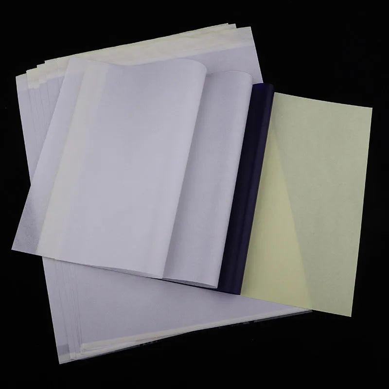 A4 tattoo transfer paper packs with transfer paste gel for quadruple copy designs