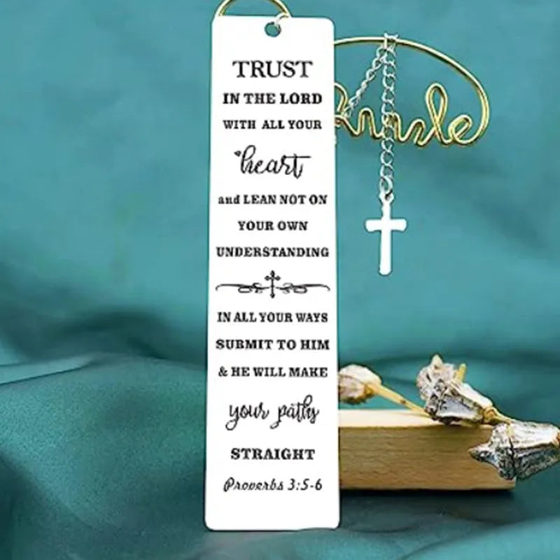 Stainless steel Family Bible verse bookmark in European style and CFS5170 steel colour.