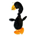 Bite-resistant rubber dog toy shaped with a screaming chicken design, in green colour.