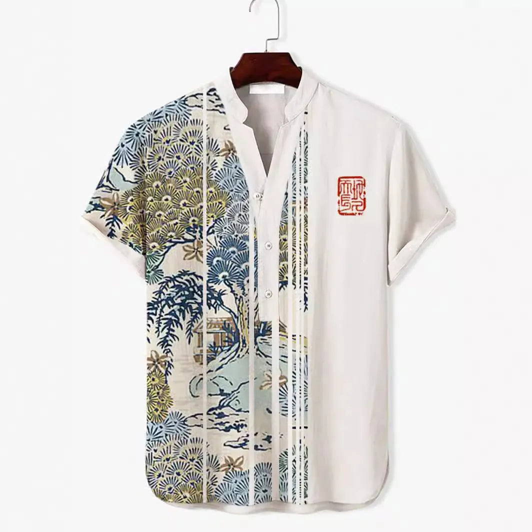 A short sleeve t-shirt with a colourful 3D digital animal graphic print on the front.