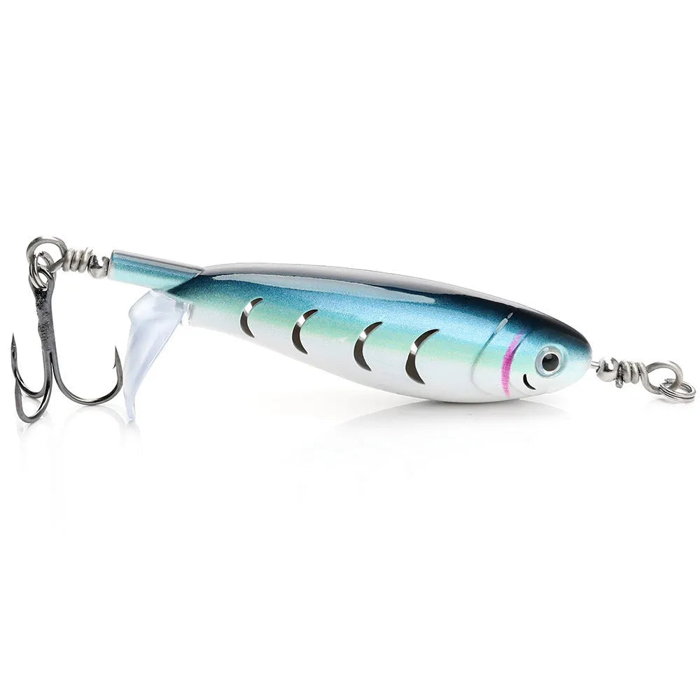 7.5cm long bionic fishing lure bait for road fishing shown in one of its five colour variations