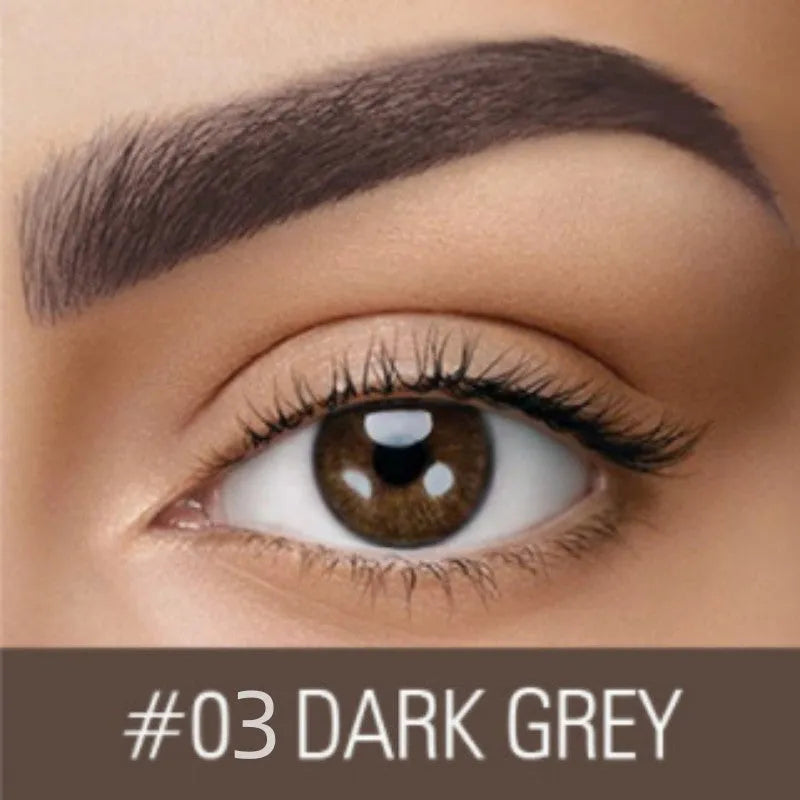 Waterproof eyebrow cream and eyebrow dye kit in dark grey and golden yellow shades for natural brow definition