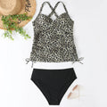 Women's high waist nylon bikini briefs in solid colour for swimming